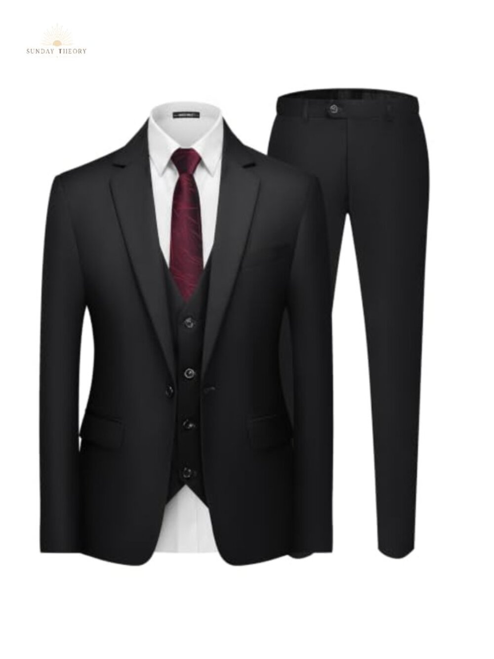 Men's 3 Piece Suit Set Slim Fit Blazer Vest Pants Wedding Tuxedo